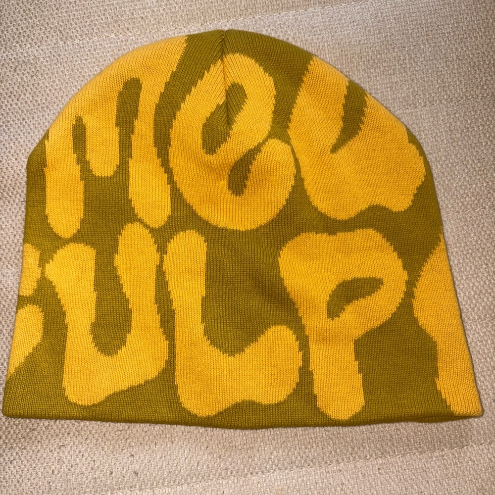 Mustard Mea Culpa Graphic Beanie